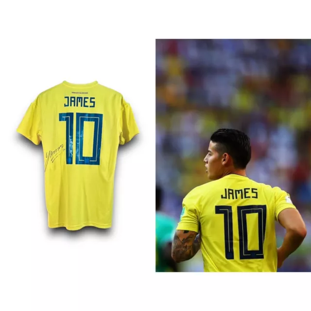 MAGLIA JAMES RODRIGUEZ Autografata Colombia Signed Jersey No