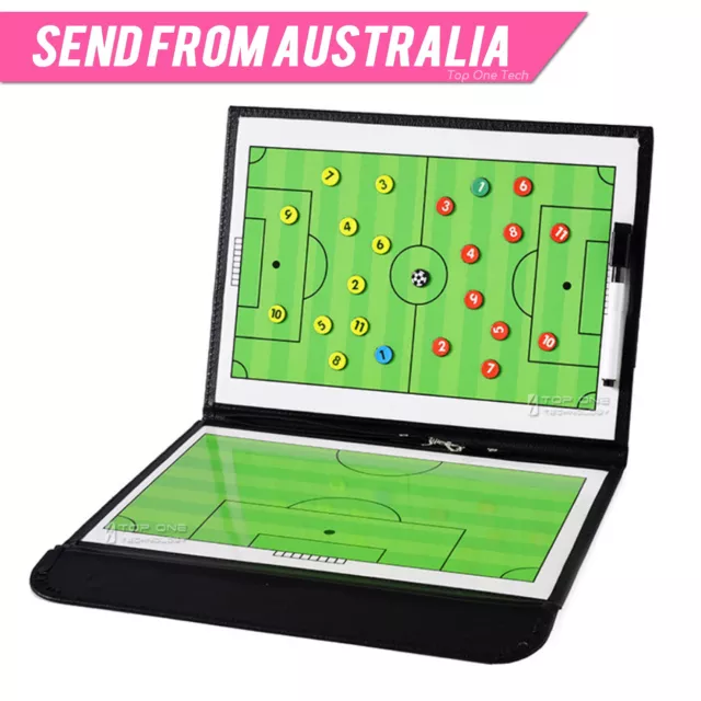 Foldable Soccer Coaching Board w/ Magnetic Number Pieces Marker Pen Drill 4241SR