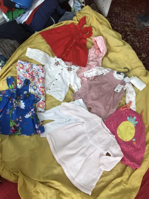 Pacchetto Bambine Età 9-12 Mesi Per Lo Più Nuovo
