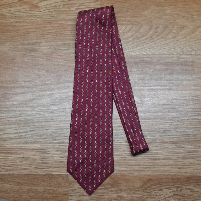 Vintage Harve Benard Necktie Tie Abstract Silk Multi Color on Maroon 56x4 TI4