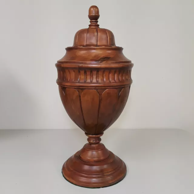 Victorian Wooden Cutlery Urn Knife Box Decor Reproduction Turned Wood