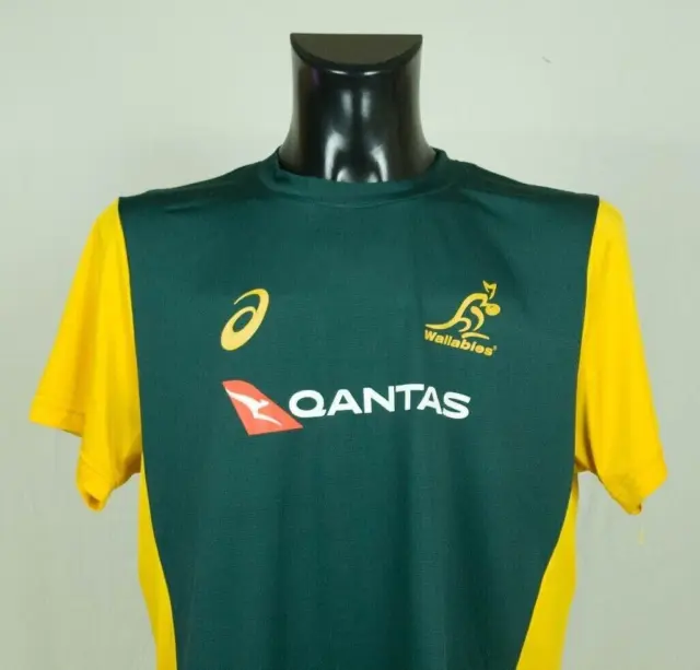 .. Australia Team Training T-Shirt Asics Wallabies Size Xl Vgc