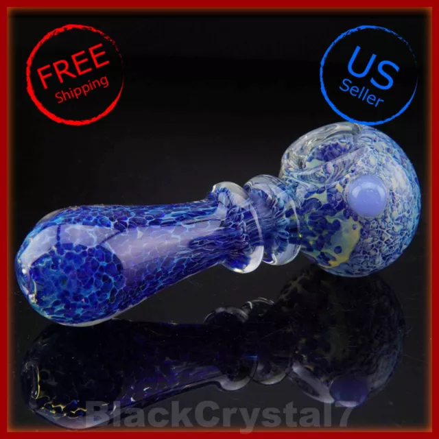 3 1/2 CRYSTAL DOUBLE RING Tobacco Smoking Glass Pipe bowl THICK