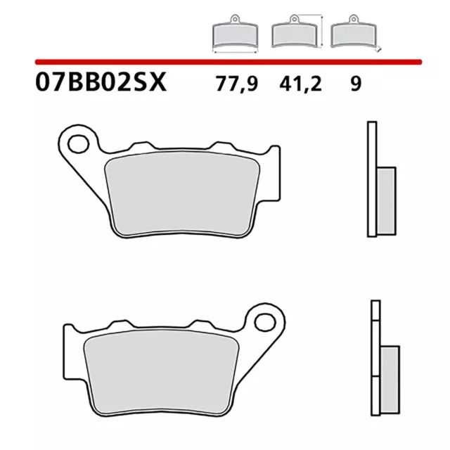 Brembo Royal Enfield Continental Gt 535 13-16-Cod Rear Brake Pad Kit