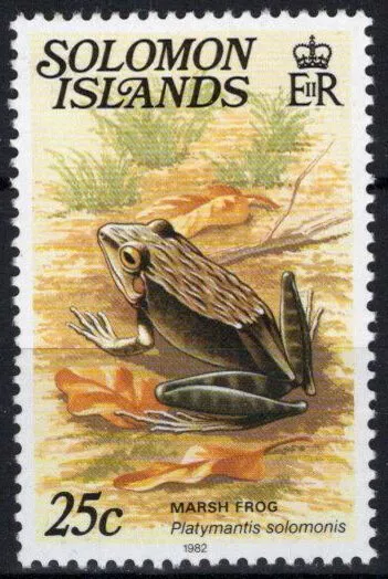 ZAYIX Solomon Islands 406 MNH Inscribed "1982" Amphibians Frogs 031023S51