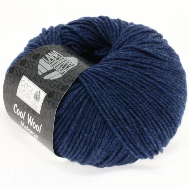 Wolle Kreativ! Lana Grossa - Cool Wool Melange - Fb. 490 dunkelblau 50 g