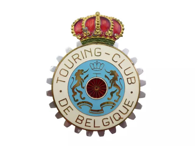 Plaque de calandre émaillée 75mm Badge Automobile club Touring Belgique 61