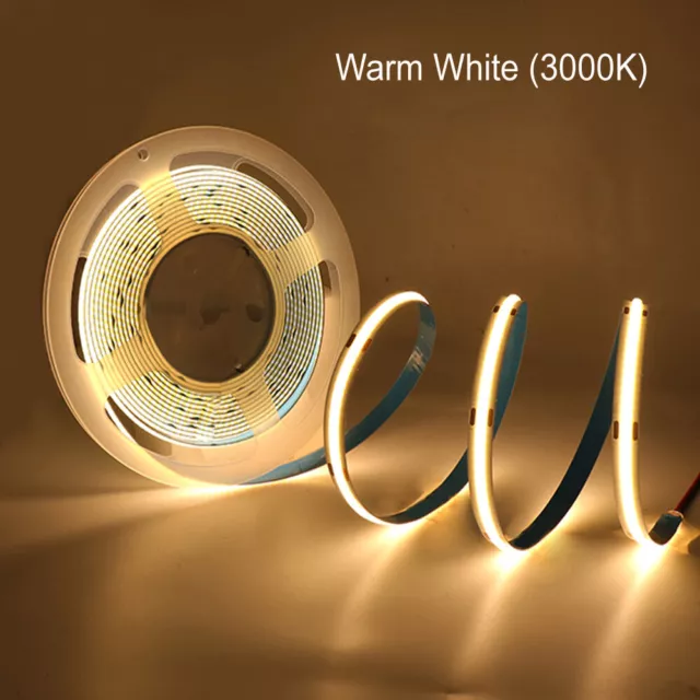 1m~10m COB LED Bande Lumière Ruban 320LEDs/m Haute Densité Flexible Strip Lampe 3