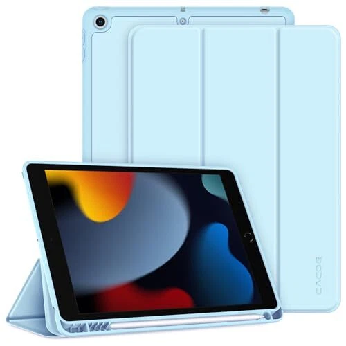 CACOE Coque pour iPad 9ème/8ème/7ème Génération avec Porte-Crayon Housse Étui...