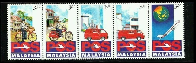 Malaysia 1992, Einführung von Pos Malaysia, komplett 5V postfrisch