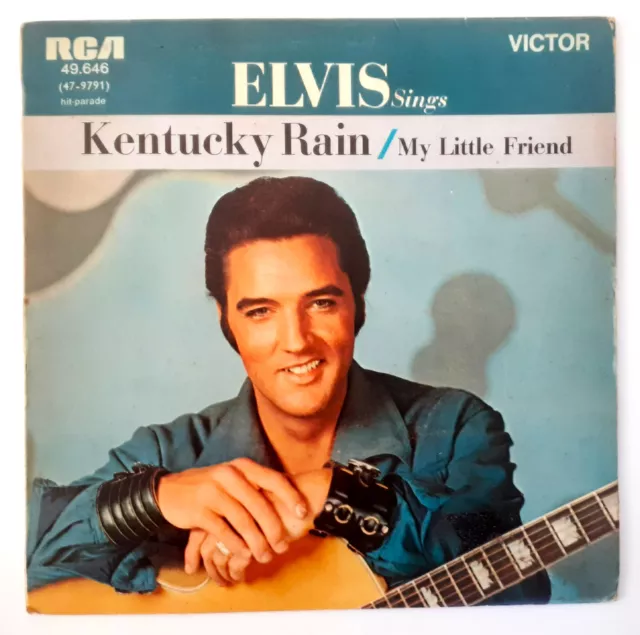 45T Elvis Presley- Kentucky Rain / My Little Friend - Rca France 1970-49646