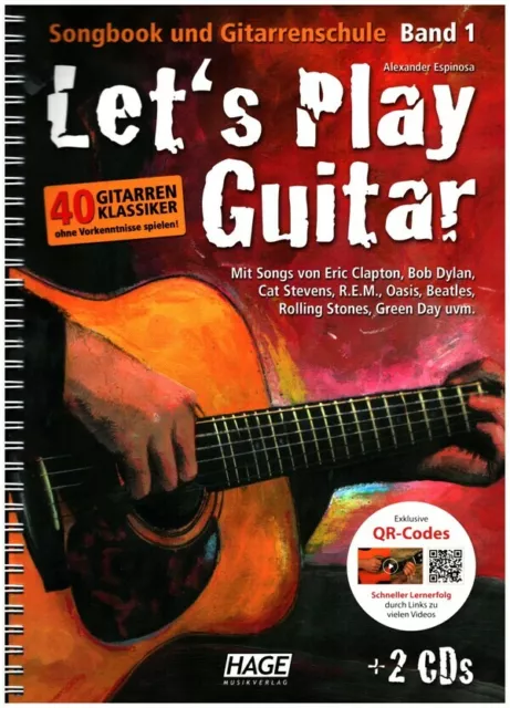 Let's Play Guitar mit QR-Code und CD's + Dunlop Plek - PORTOFREI VOM FACHHÄNDLER