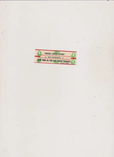 Guy Lombardo-Auld Lang Syne Jukebox Title Strip