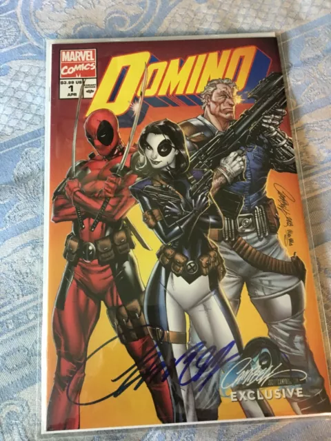 Marvel - Domino #1 SIGNED J. Scott Campbell Exclusive Variant B DEADPOOL - NM