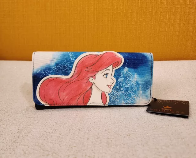 Loungefly Disney Ariel Sketch Art Little Mermaid Trifold Wallet NEW