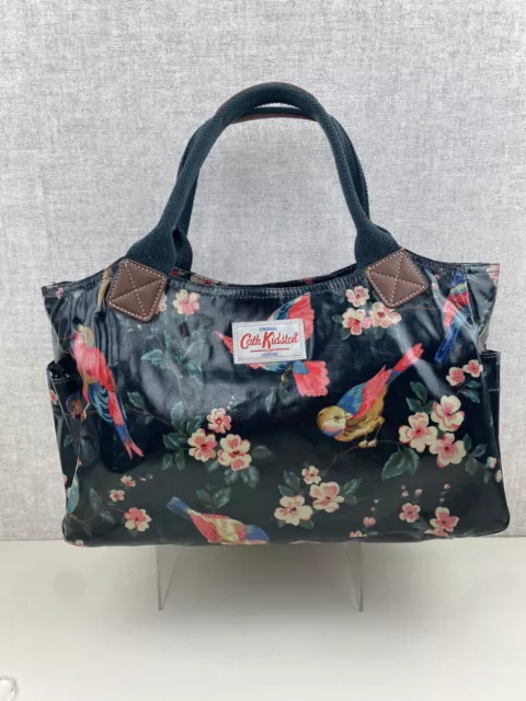 Cath Kidston Birds Oilcloth Grab Bag Vintage Kitsch Navy