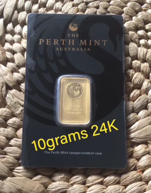 Perth Mint Kangaroo 10g Gold Minted Bar "Investment Grade"