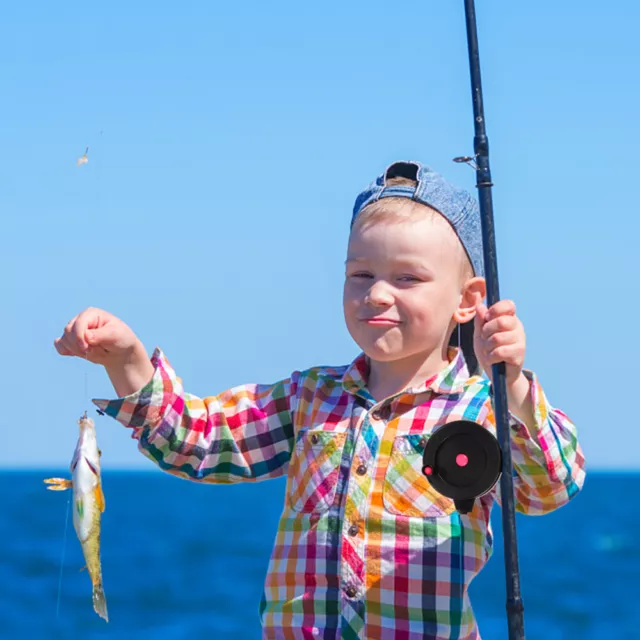 Juguete de carrete de pesca para niños para pesca al aire libre - negro-IO 3