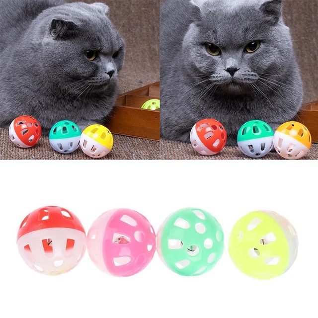 Plastic Pet Toy Small Bell Balls Cat Toy Hollow Out Kitten -HOT Cat ca Ball B5S8