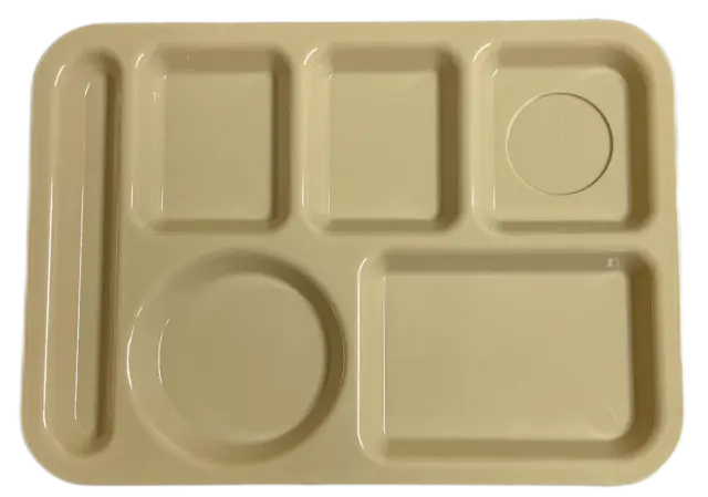 CARLISLE 6 Compartment Divided Cafeteria School Daycare Camping Food Tray plate