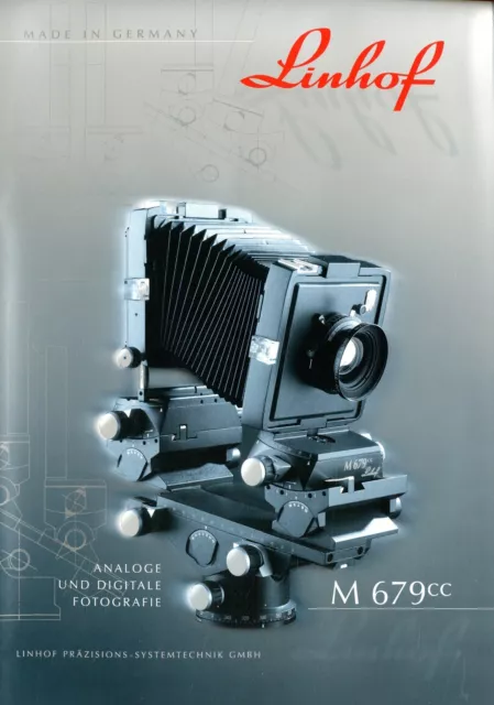 Linhof M 679 cc Kamera Prospekt 2002 9/02 brochure camera catalogue broschyr