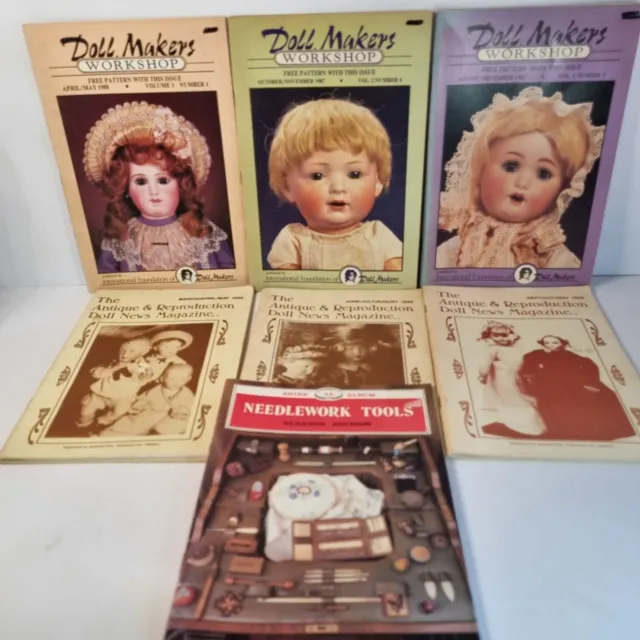 Vintage Doll Making Magazine Bundle 6 Doll Makers Workshop Antique Reproduction