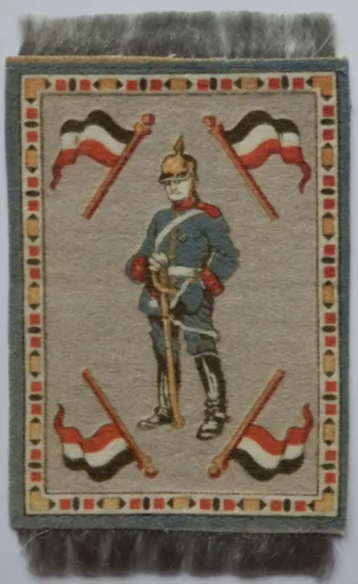 GERMANY SOLDIER BLANKET 1908 American Tobacco SILK FLANNEL FELT 125mm x 90mm