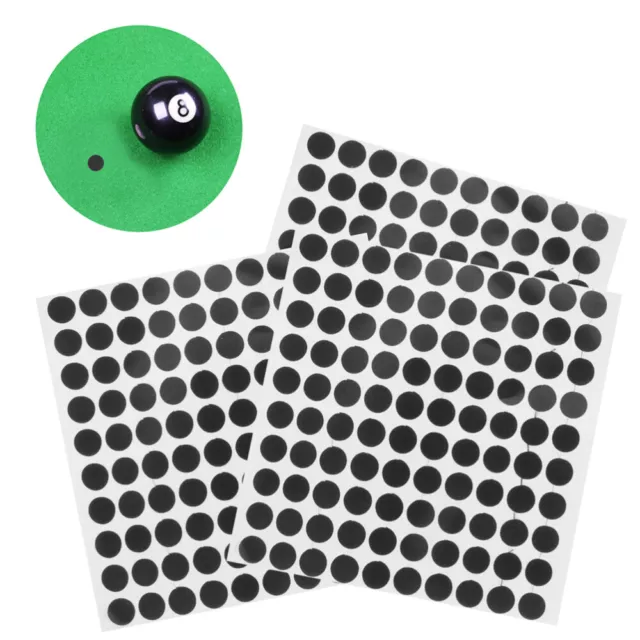 3 Sheets Billiard Black Spot Snooker Spots Adhesive Pool Table