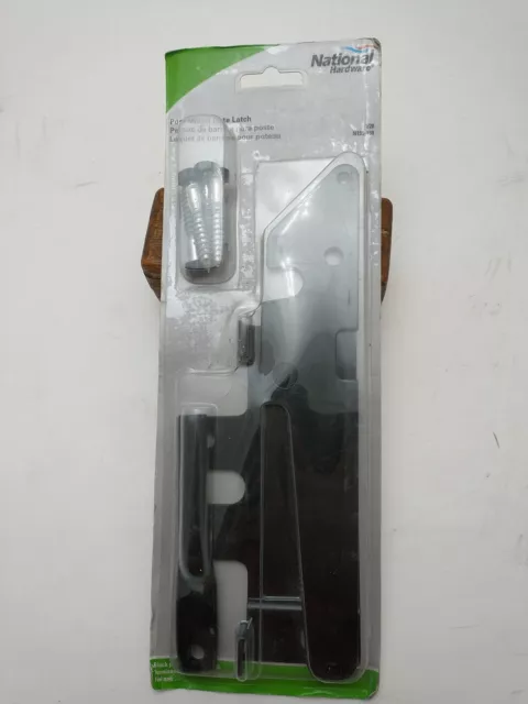 National Hardware N199-158 Heavy-Duty Post Mount Gate Latch, Black, NOS