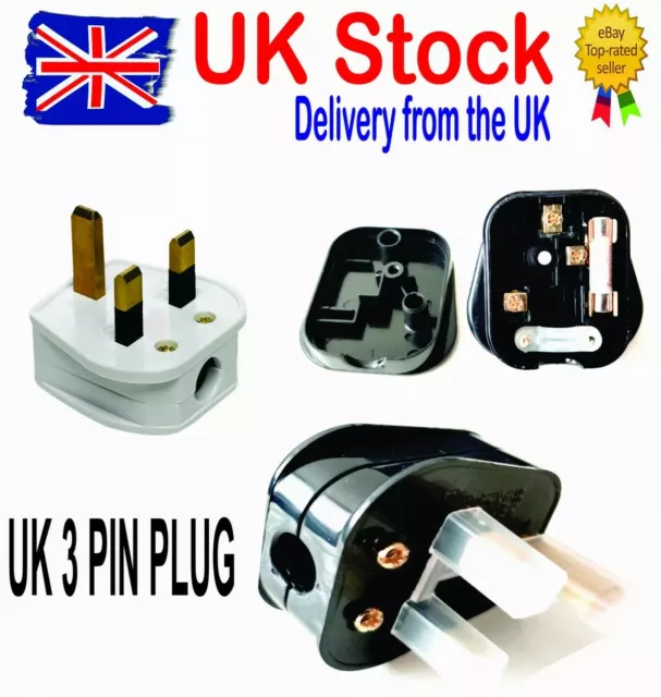 Uk 3 Pin Stecker 13 Amp Stecker Schwarz/Weiss Netz 240V 13A Stecker Pack Mit Sicherung Eingebaut