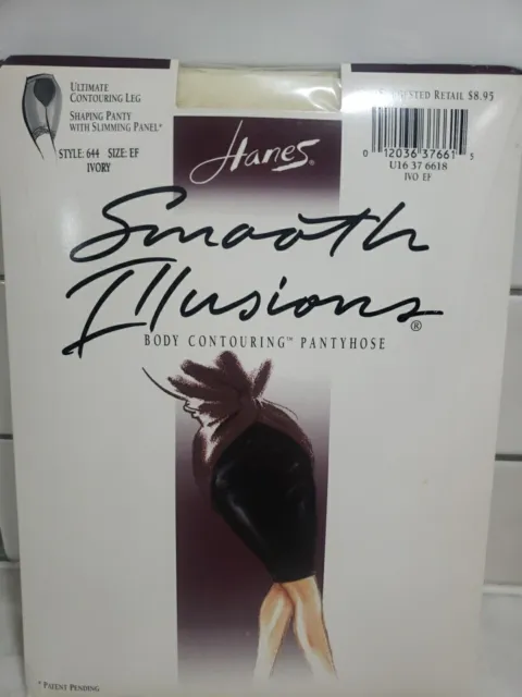 Hanes Smooth Illusions Contouring Collection Pantyhose Style 637 EF CD  Ivory Jet