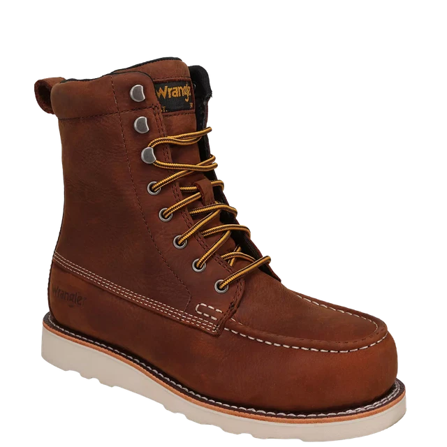 Work Boot Styles WRANGLER MEN'S TYRELL Saddle Tan Leather Steel Toe Work Boot 70040832 £ ...