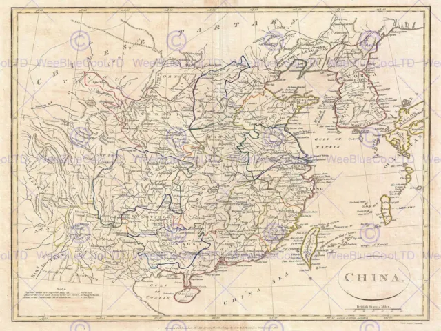 Geography Map Illustrated Old Clement Cruttwell China Korea Taiwan Print Bb4285A