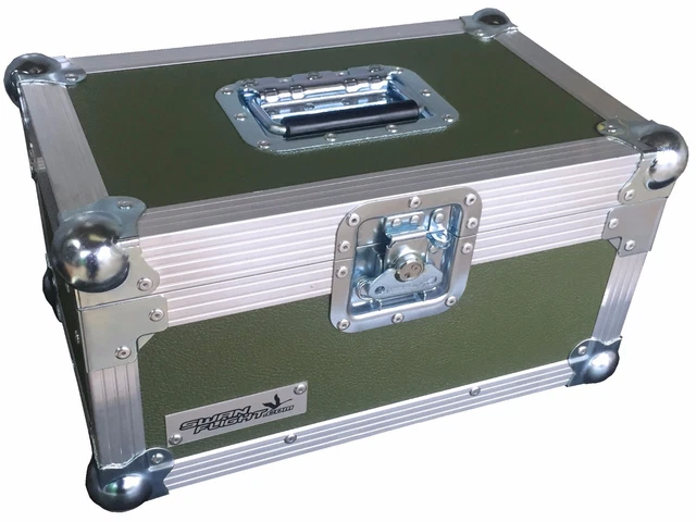 7" Single 200 Swan Flight Case Vinyl Record Box (Olive Green Rigid PVC)