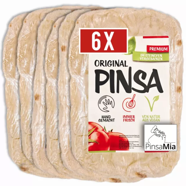 Pinsa Original, 6 Stück, Pinsa Romana, Pinsa Teig ofenfertig