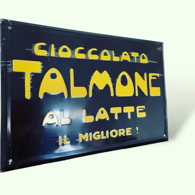 Insegna Tabella Vintage Pubblicitaria Cioccolato Talmone Reclame Targa