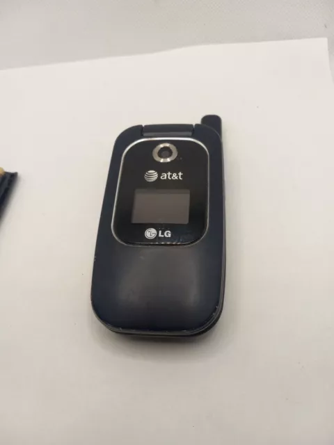 LG CU400 Black & Gray ( AT&T ) Rare Cellular Flip Phone For Parts Untested