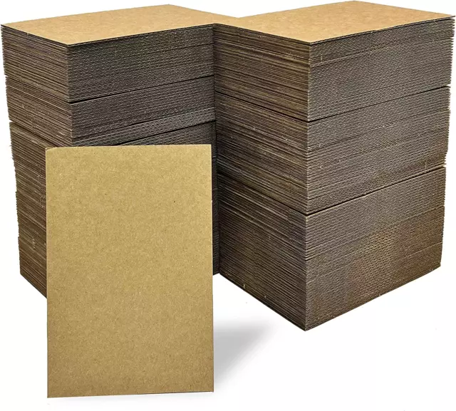 200 Packs 4X6 Inch Corrugated Cardboard Sheets, Premium Corrugated Pads Cardboa