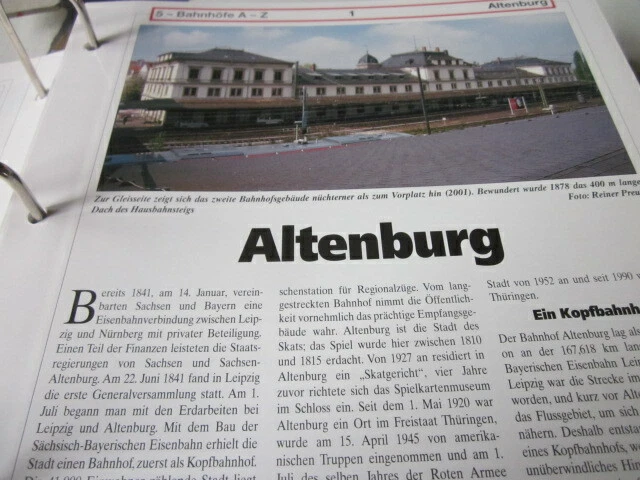 BAHNHOF MIT GLEISPLAN Altenburg Thüringen 6S EUR 5,96 PicClick DE