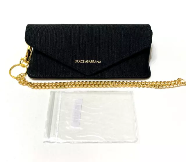 Dolce & Gabbana black wristlet purse w/gold chain strap: please read below 2