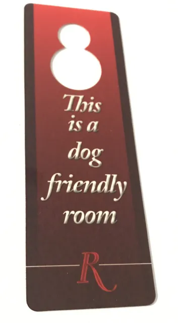 RIVIERA HOTEL CASINO LAS VEGAS Door Sign This Is A Dog Friendly Room New Unused