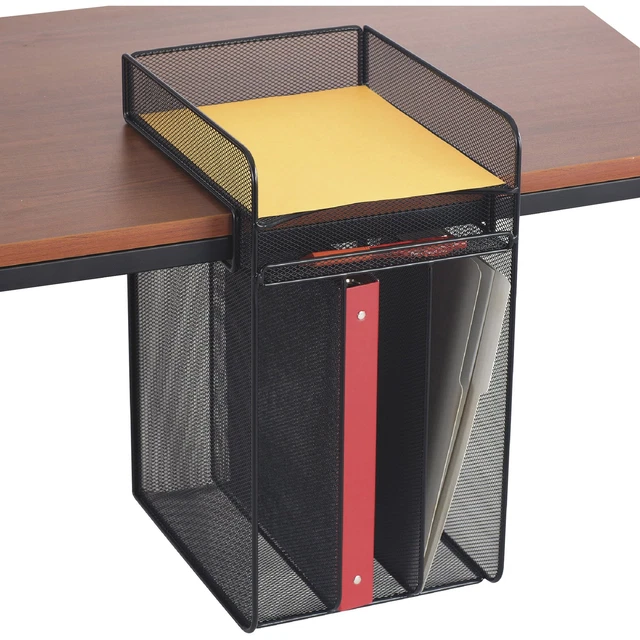 Safco Onyx Vertical Hanging Storage Desktop Organizer - Black, Model# 3241BL