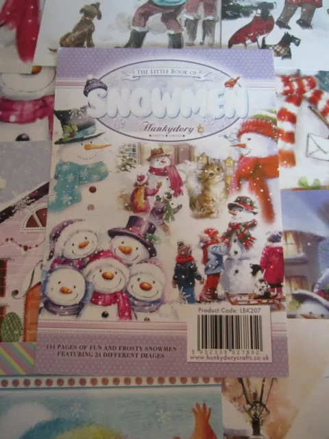 New Hunkydory Little Book of Snowman 24 Toppers 6'' x 4''