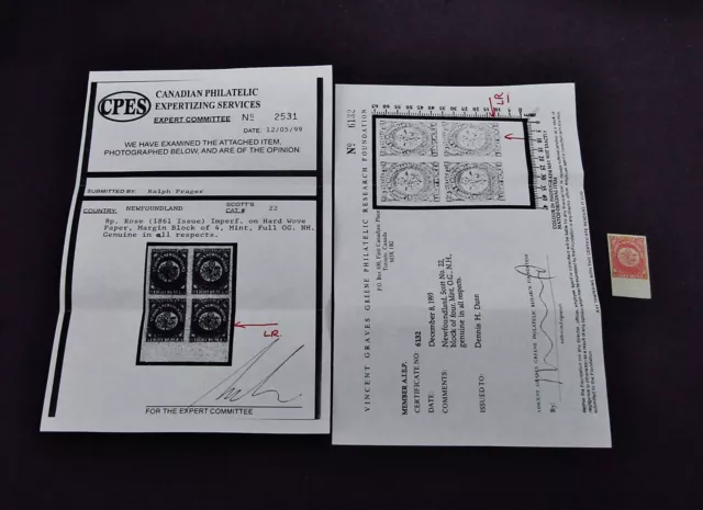 nystamps Canada Newfoundland Stamp# 22 Mint OG NH VF UN$240 Greene Cert M22x3776