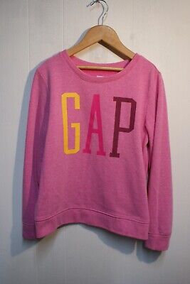 Gap Girls Big Logo Sweat Shirt -Pink- Size L (10) (N78)