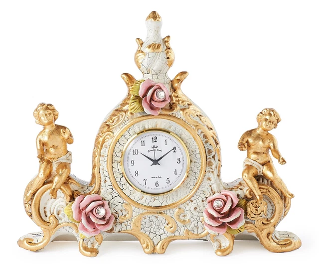OROLOGIO DA TAVOLO Lemnos Analogico Porcellana Bianco FUOCHI D