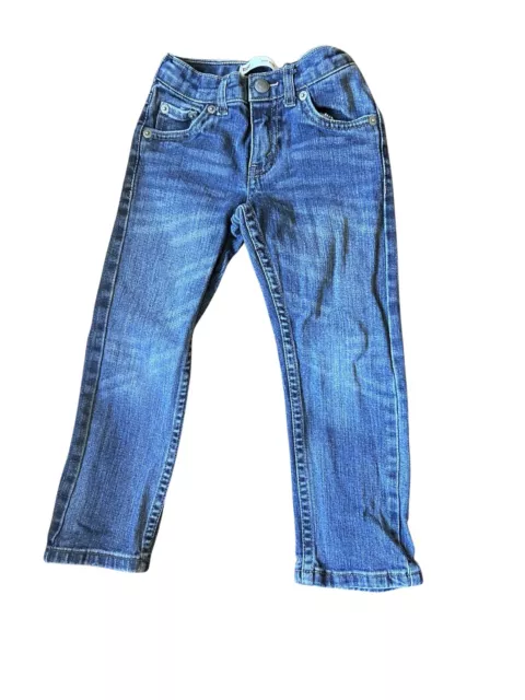 Levi's 511 Jeans Boys 4, Dark Blue Regular Stretch Faded Denim Adjustable