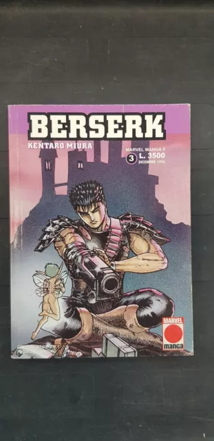 BERSERK n 3 prima edizione Kentaro Miura Marvel Manga 9 dicembre 1996