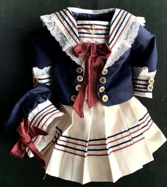 Gabriella's Sailo Clothing 3 Piece Girl Doll Suit for 22-23" Antique Doll
