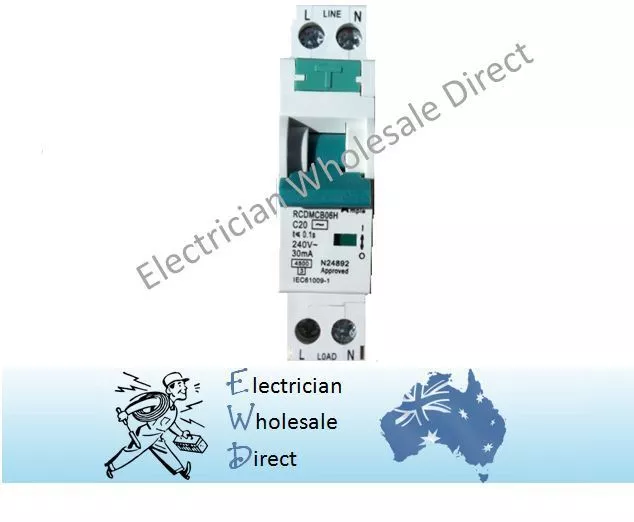 4.5 KA 10A RCBO Single Pole module RCD MCB Safety Switch Amp